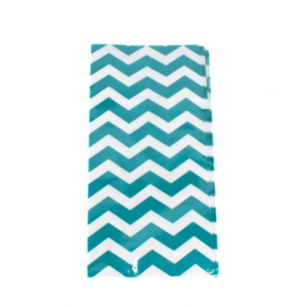 Y2K Teal & White Chevron Paper Gift Bags Set of 6 Crafts Scrapbooking